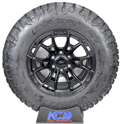 17" Ford F150 Expedition Satin Black Wheels Rim Tires LT285/70R17 33" Tire