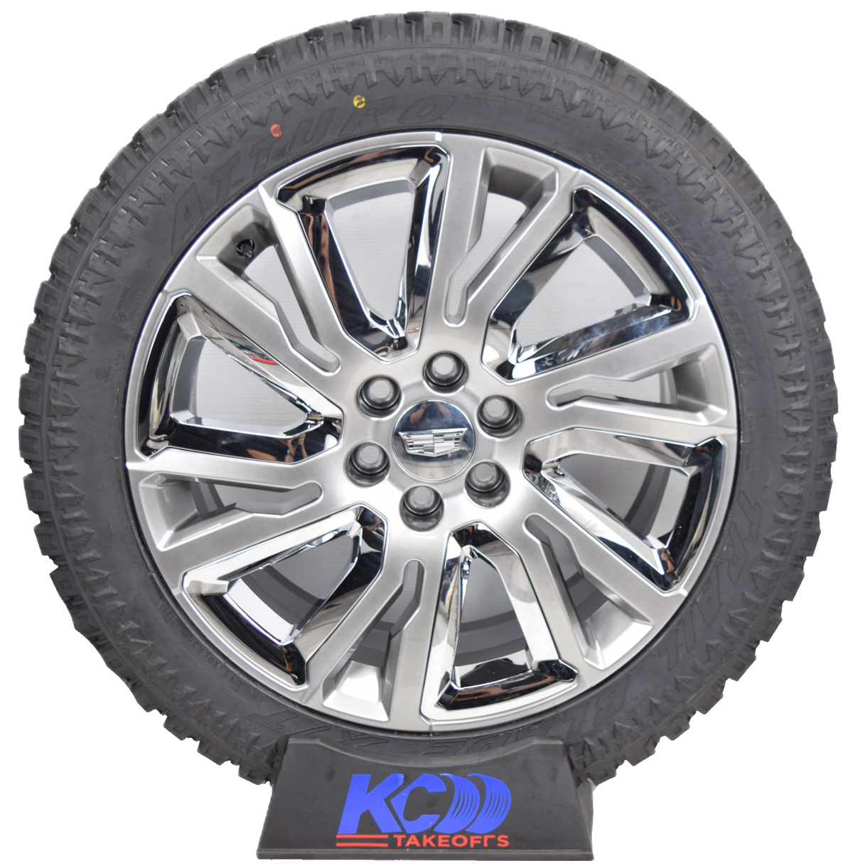 22" Cadillac Escalade OEM Silver and Chrome Rims Wheels Tires 23377419 XT