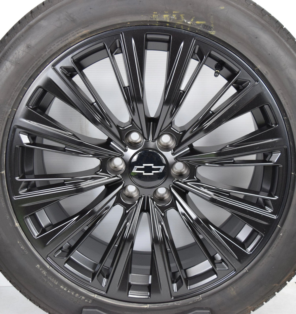 22" Chevy Silverado Tahoe GMC Yukon Replica Satin Black Wheels Rims Tires W/TPMS