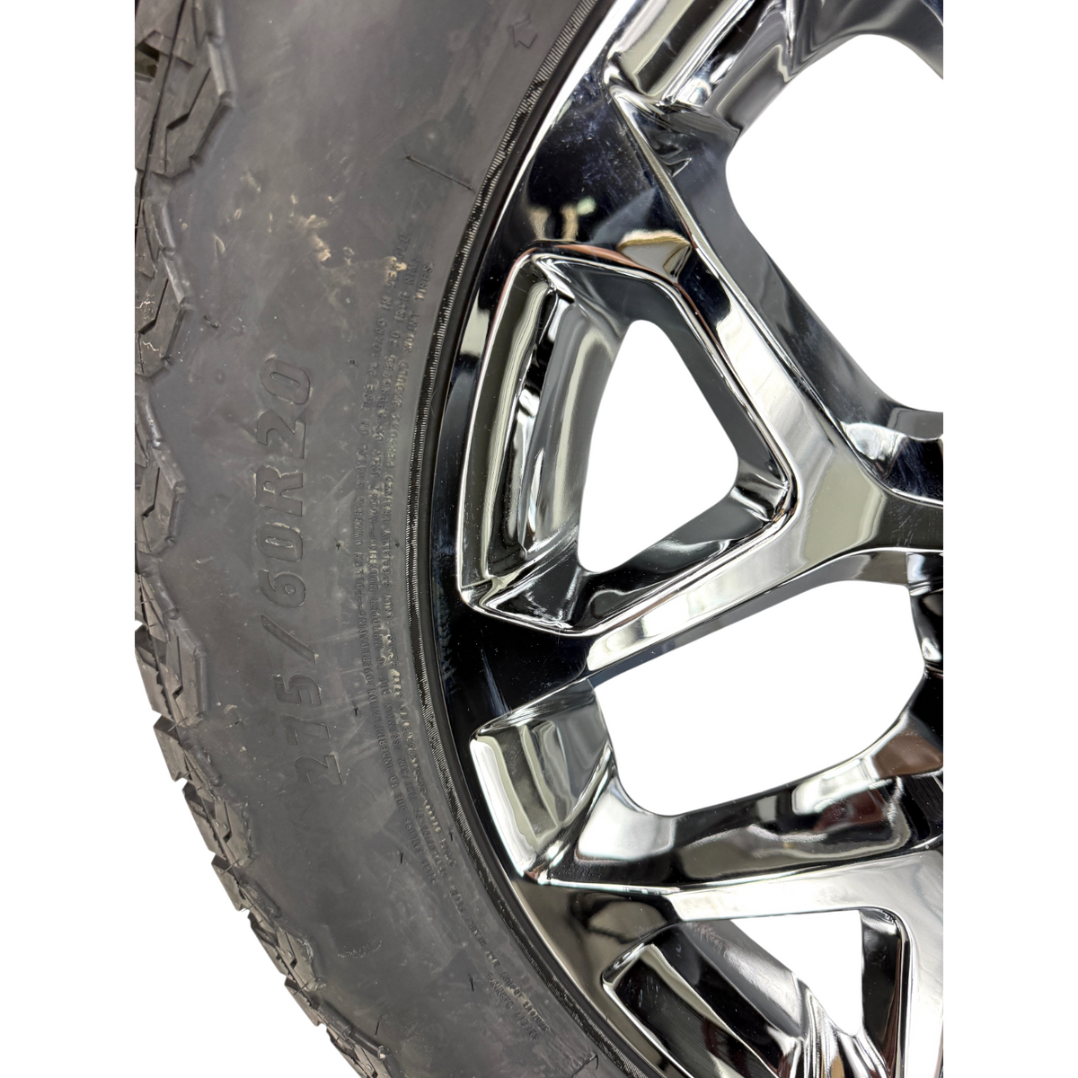 20" Gmc Sierra Yukon Replica Gloss Black Snowflake Wheels Rims Tires BHK A/T