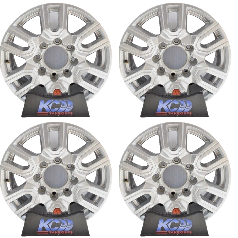 20" NEW GMC Sierra Silver 2500 3500 HD 8 Lug OEM wheels rims center caps