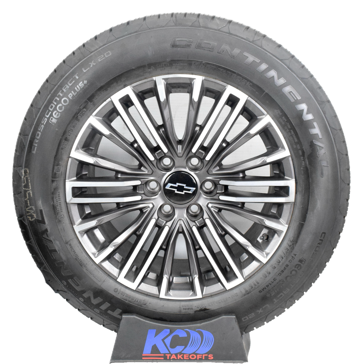 20" Chevy Silverado Tahoe OEM Machined Charcoal Takeoff Wheels Rims Tires