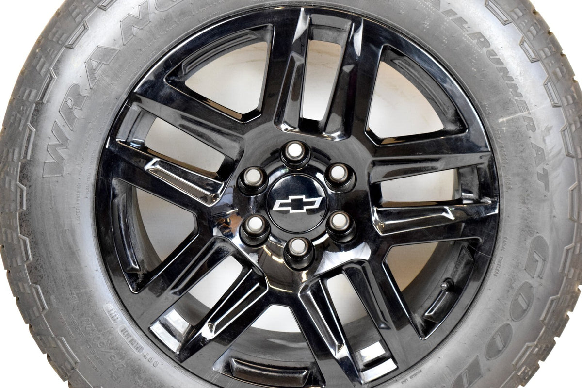20" NEW CHEVY SILVERADO BLACK OEM TRAILBOSS WHEELS RIMS TIRES USED