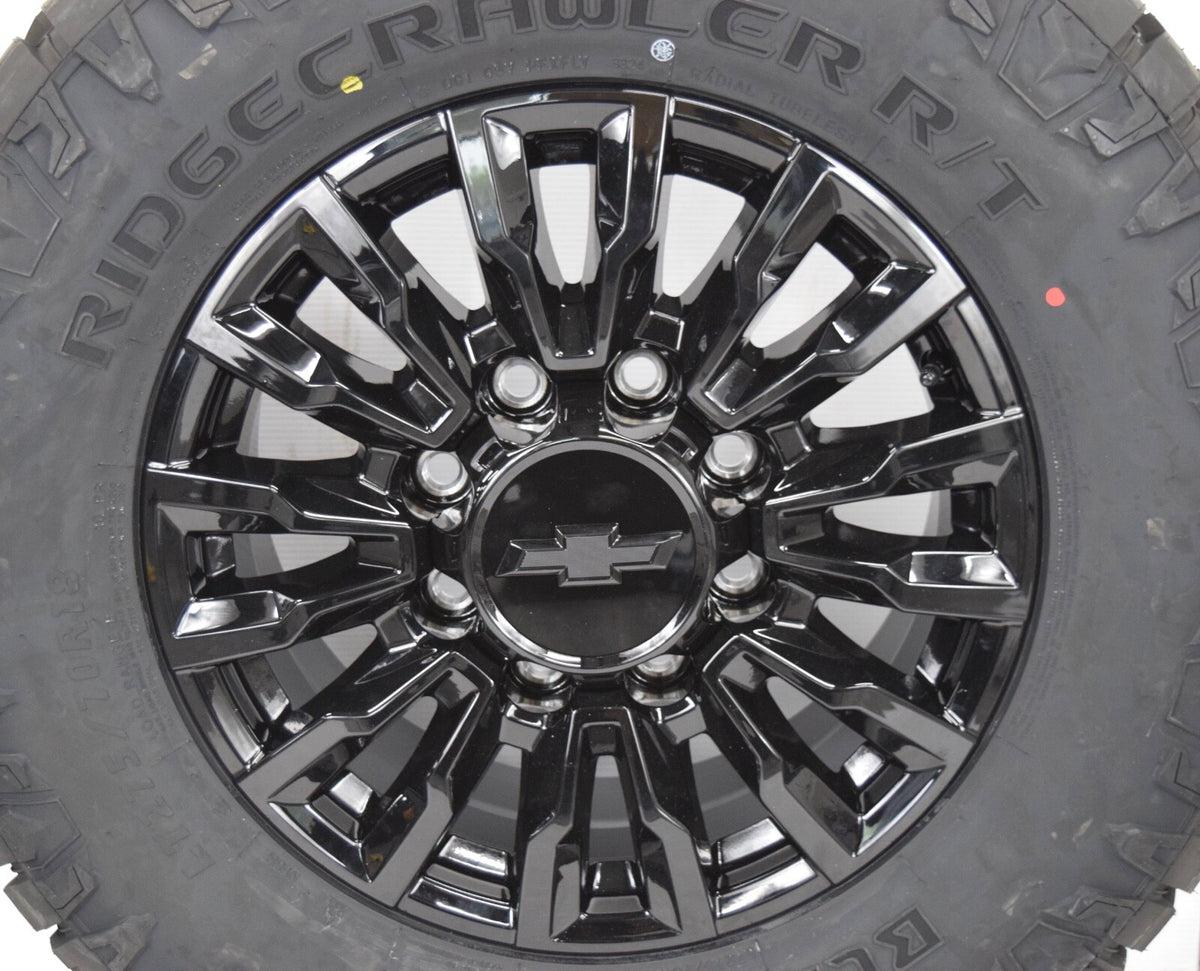 4 NEW 18” OEM  ALASKAN Gloss Black Wheels Rims Chevy Silverado 2500 3500 2025