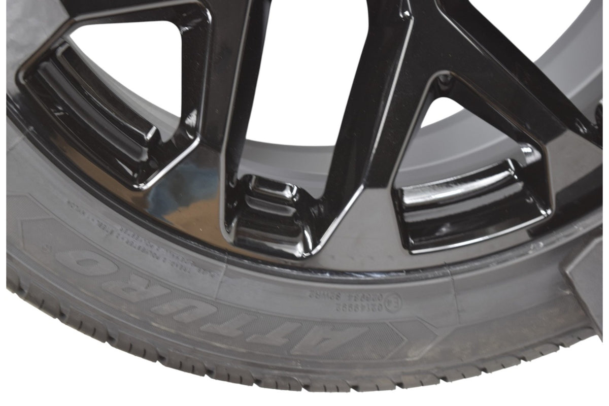 22" Chevy Silverado Tahoe Gloss Black Snowflake Replica Wheels Rims Tires AZ600