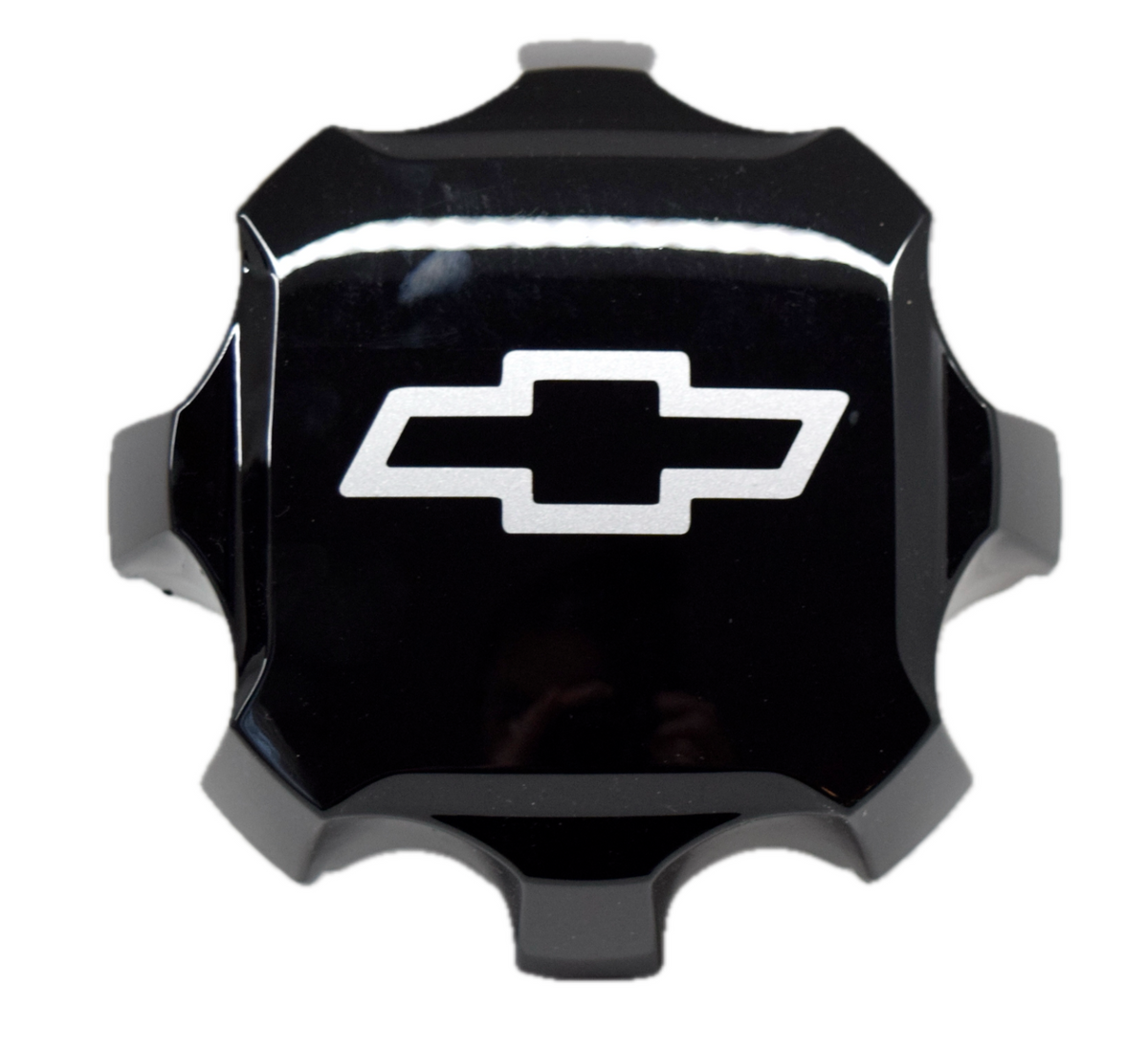 4 New Chevy Silverado 2500 3500 Center Caps Black with Chevy Vinyl logo
