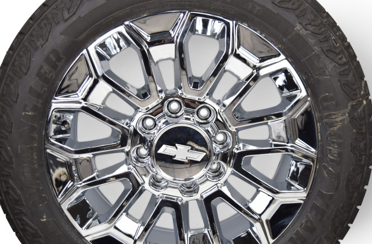 4 NEW 22” REPLICA Chrome Chevy Silverado 2500 3500 Wheels Rims Tires GDY