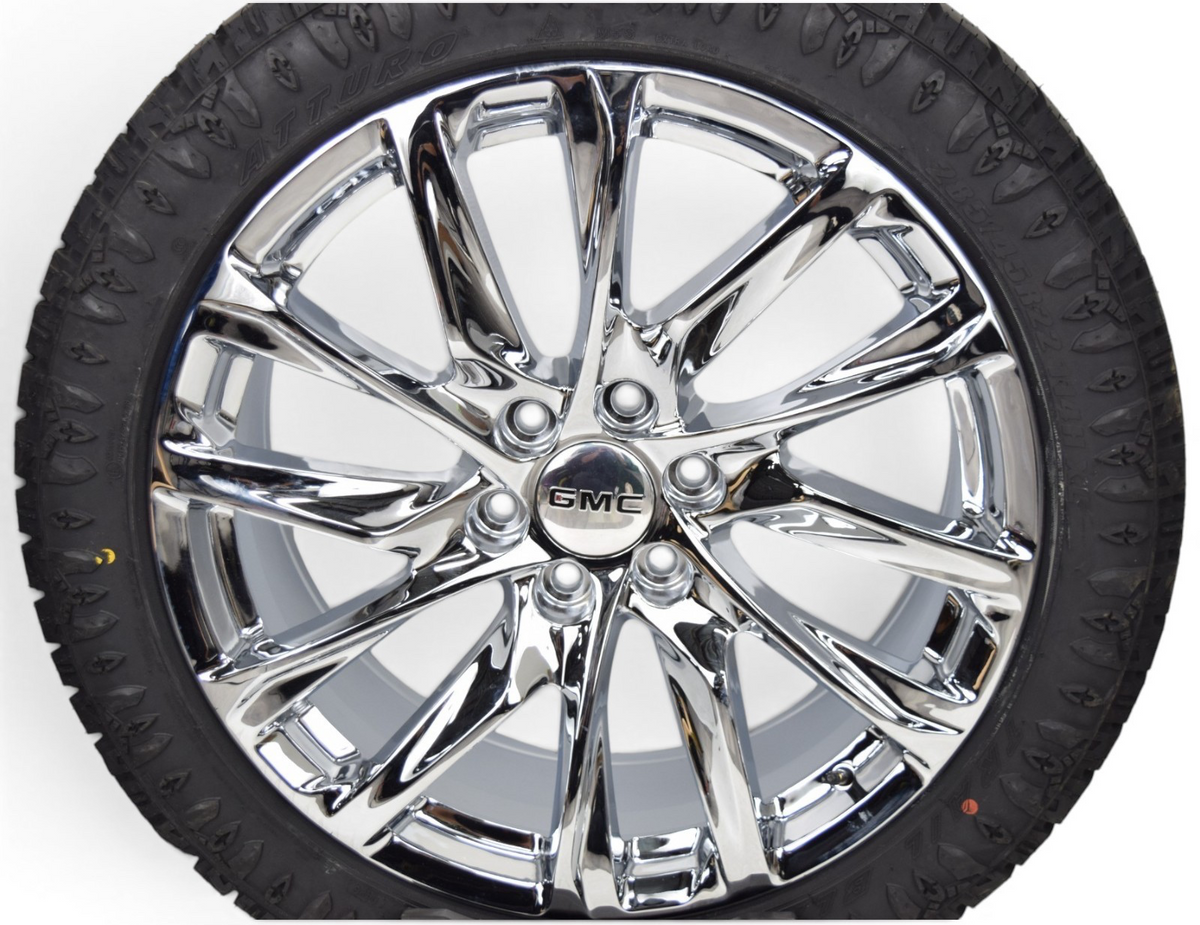 22" GMC Sierra Yukon Chrome Onyx Replica Wheels Rims Tires ATS