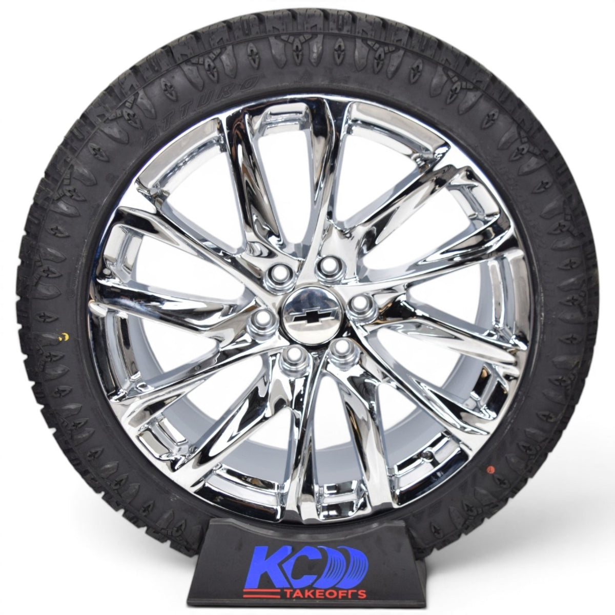 22" Chevy Silverado Tahoe Suburban Chrome Onyx Replica Wheels Rims Tires ATS