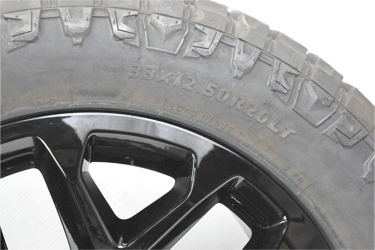 20" Chevy Silverado Tahoe Replica Gloss Black Snowflake Wheels Rims Tires R/T 33
