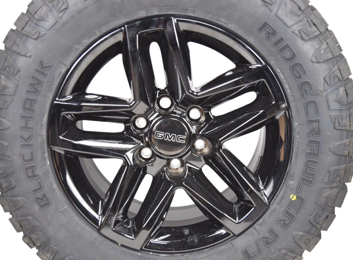 18" REPLICA Gloss Black GMC Sierra Yukon Wheels Rims Tires Blackhawk R/T