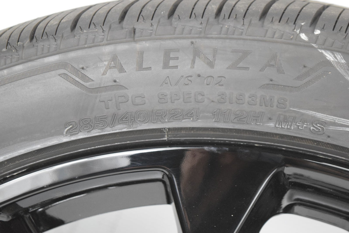24" Chevy Silverado Tahoe Replica Gloss Black Snowflake Wheels Rims Tires