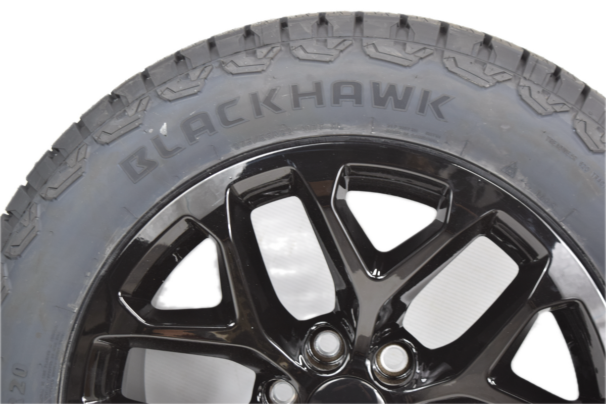 20" Chevy Silverado Tahoe Replica Gloss Black Snowflake Wheels Rims Tires A/T