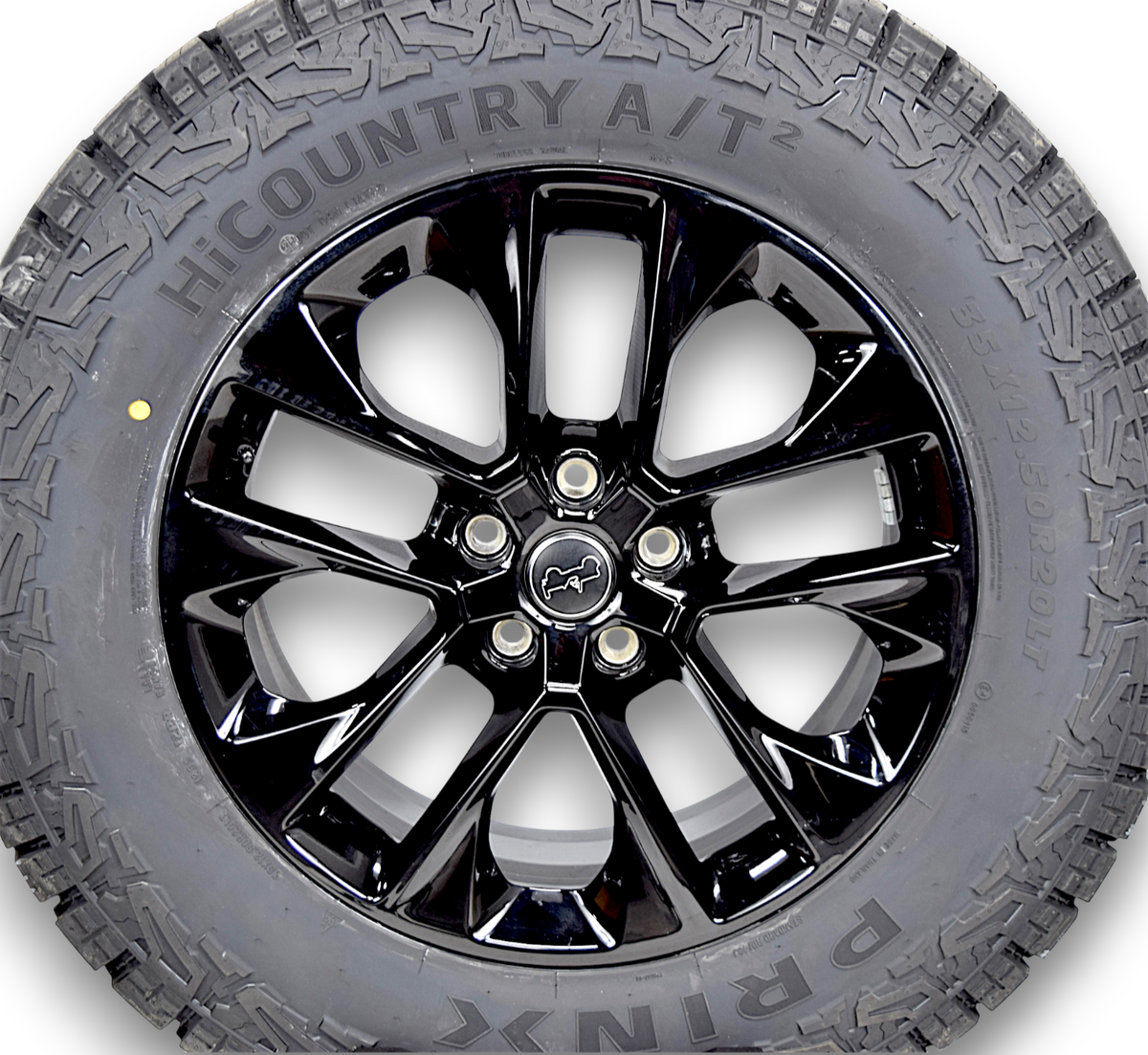 20" Black Jeep Wrangler High Altitude OEM Wheels Rims Tires Set of 5 35"
