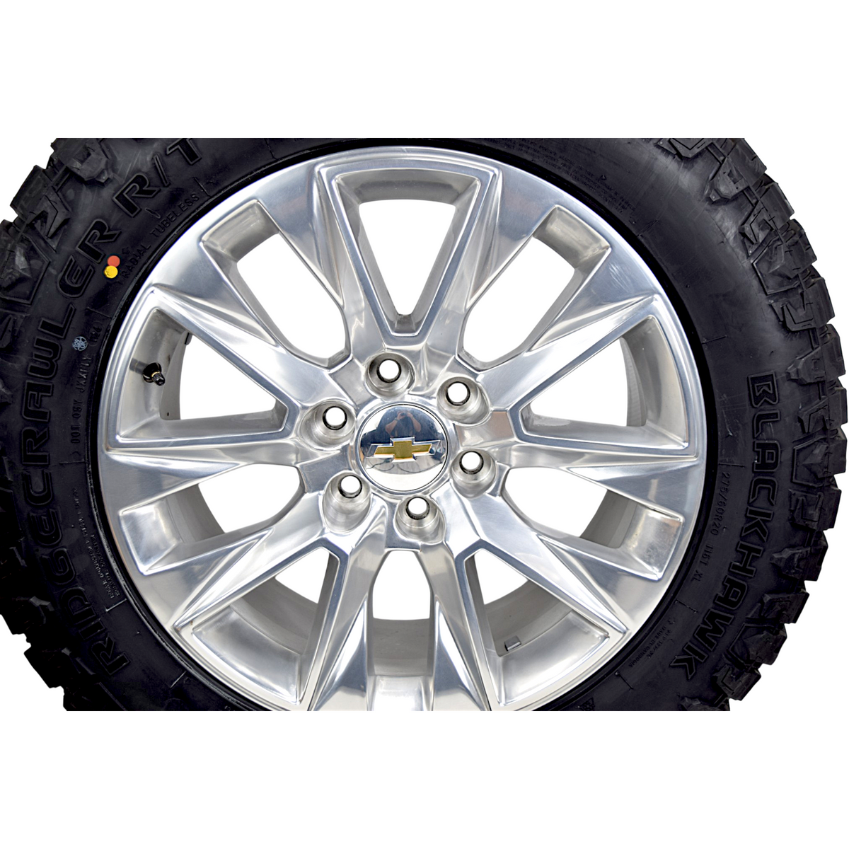 20" OEM Chevy Silverado Tahoe LTZ 5920 Polished Wheels Rims Tires Yukon Set 4 RT