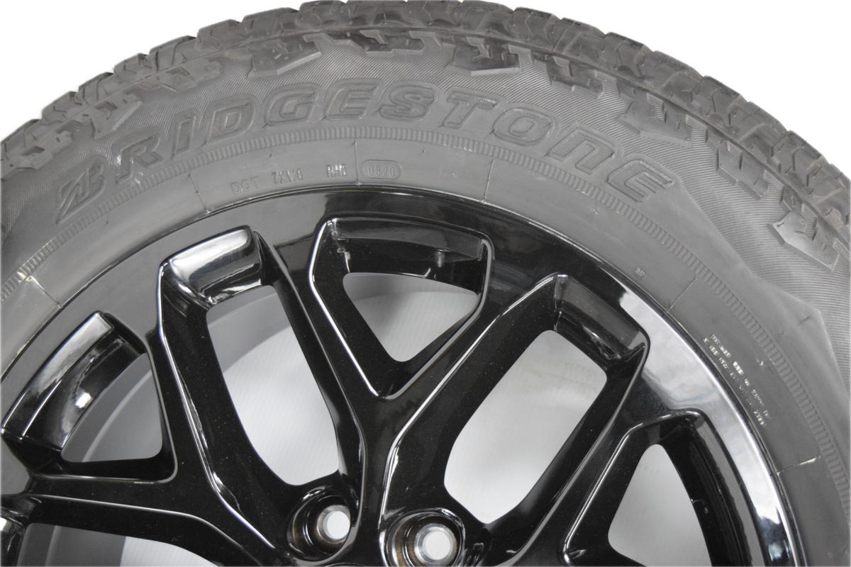 20" Chevy Silverado Tahoe Replica Gloss Black Snowflake Wheels Rims Tires A/T