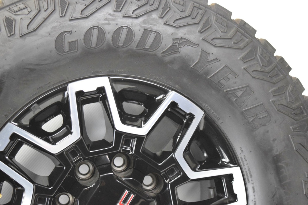 18” GMC Sierra 2500 3500 OEM AT4X  Machined Black Wheels Rims Tires 2025 2026