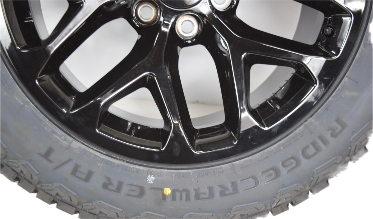 20" Chevy Silverado Tahoe Replica Gloss Black Snowflake Wheels Rims Tires A/T