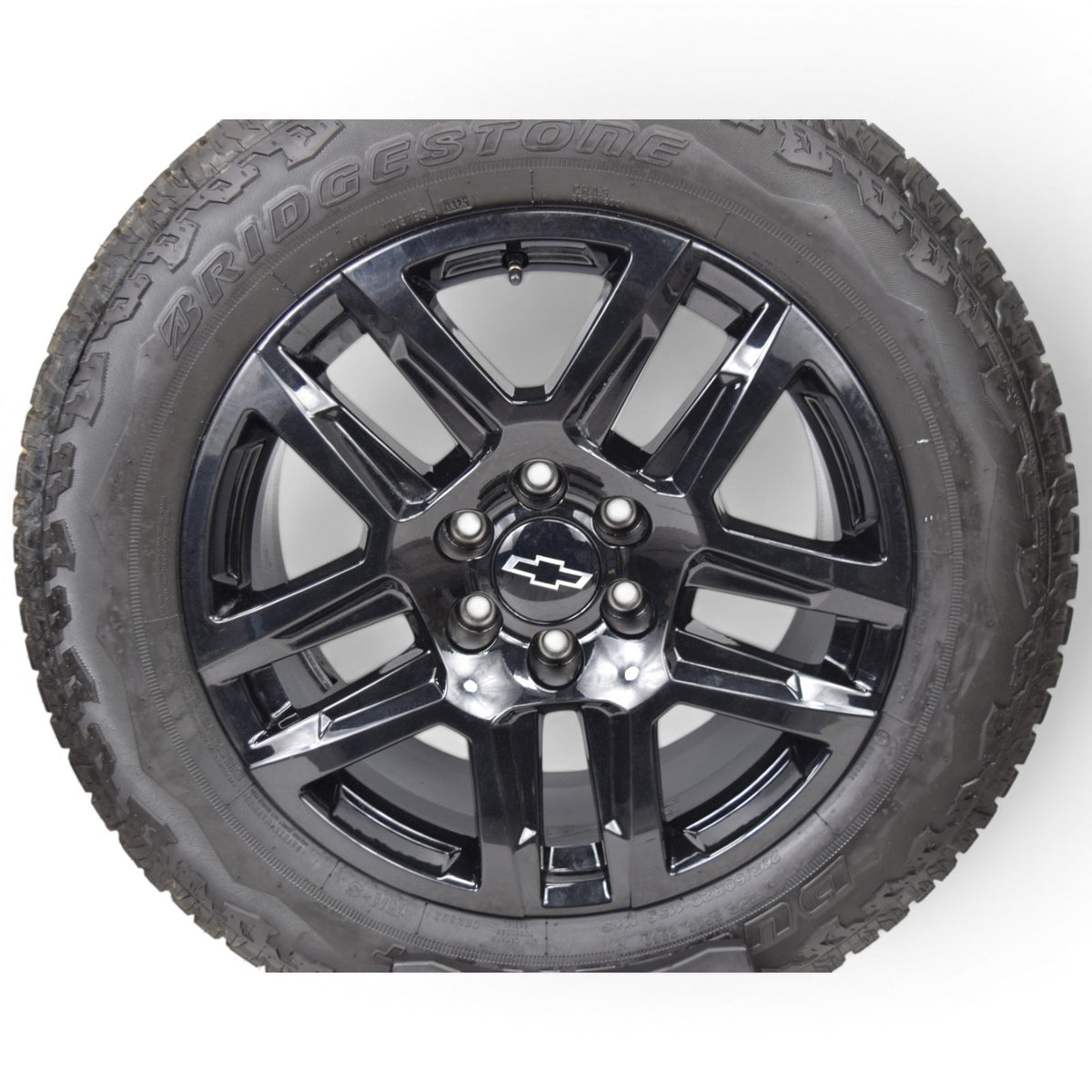 20" Chevy Silverado Tahoe Black OEM Trailboss Wheels Rims Tires Bridgestone 2026