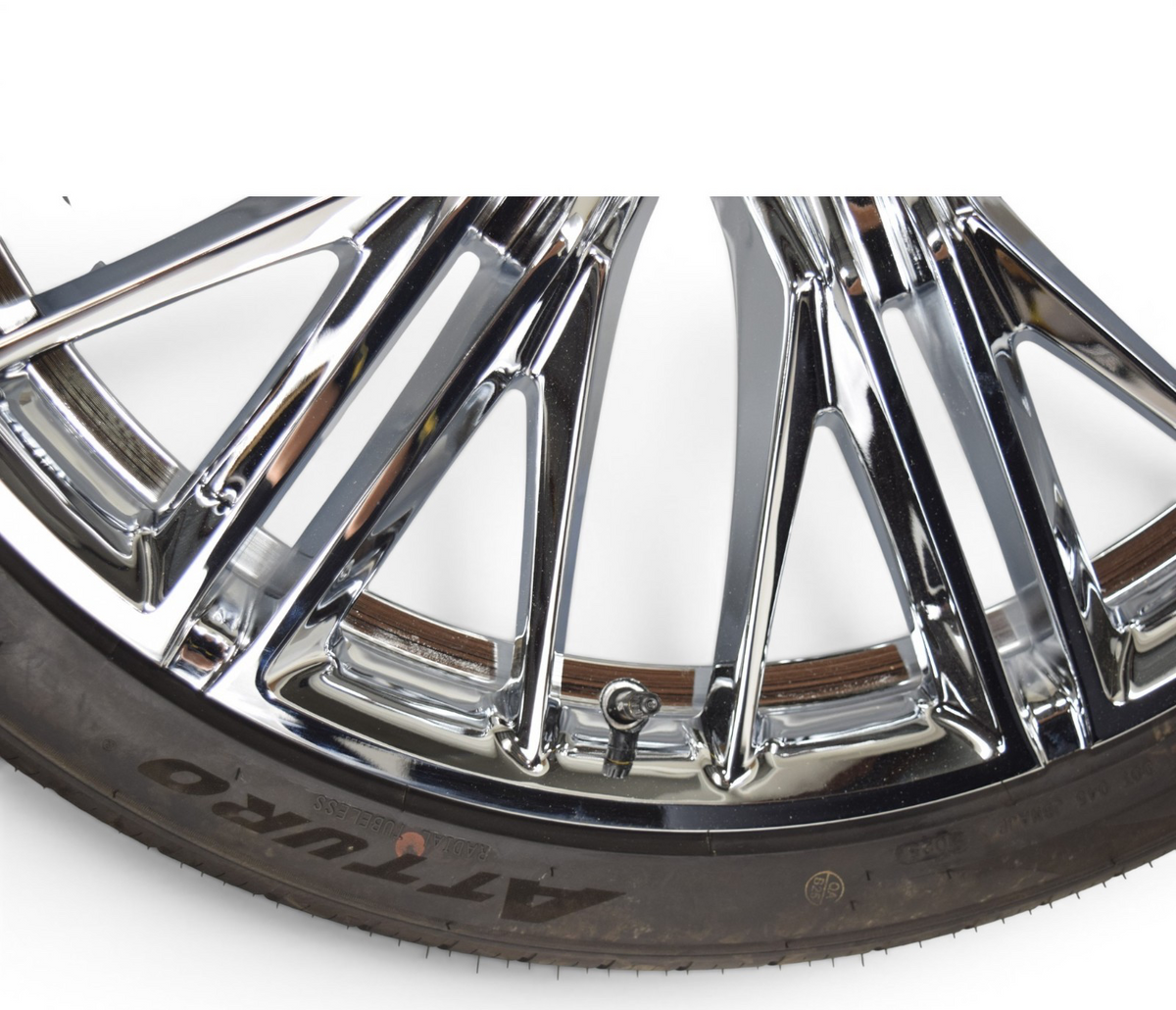 24" GMC Sierra Yukon Chrome ZL1 Replica Wheels Rims Tires Atturo AZ810