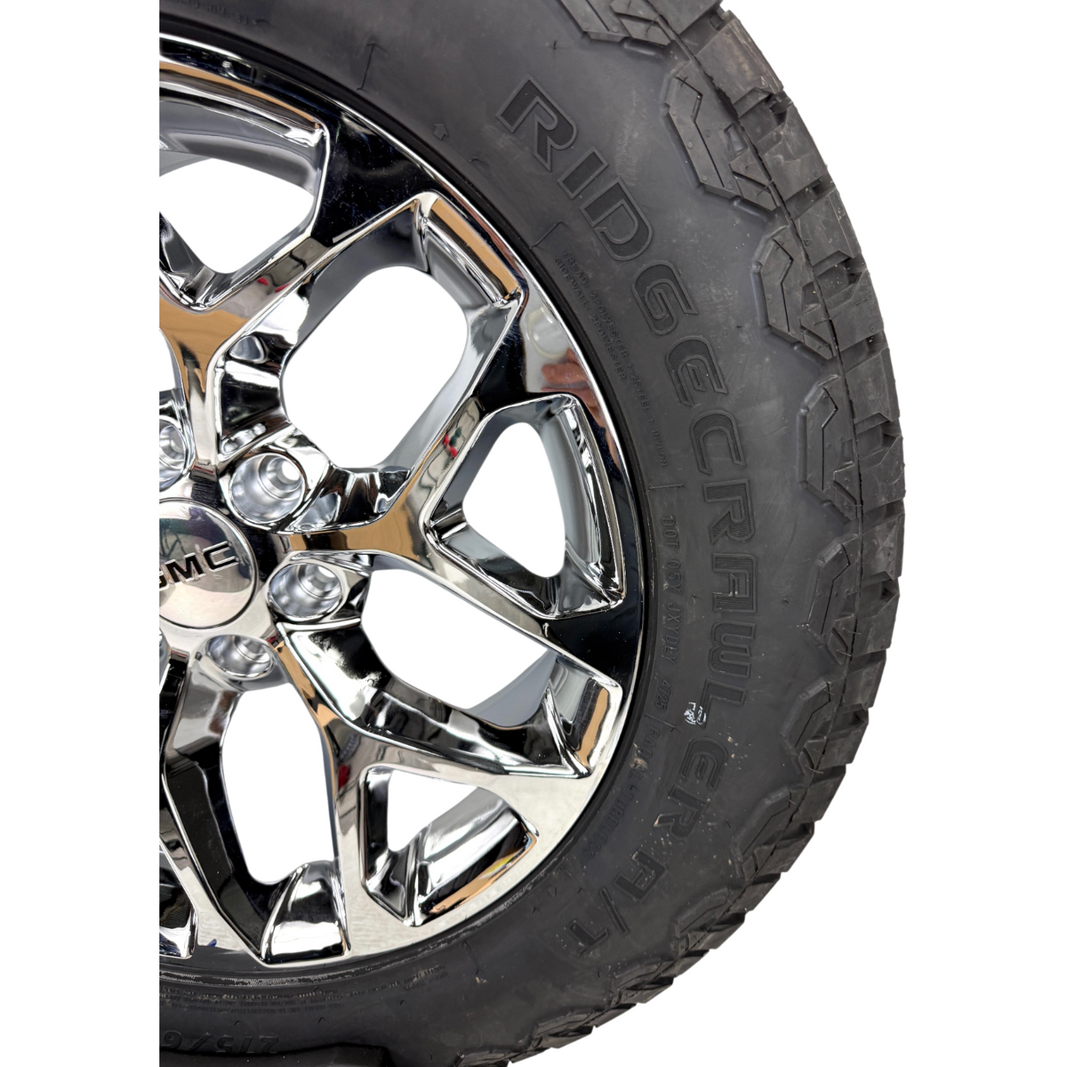 20" Gmc Sierra Yukon Replica Gloss Black Snowflake Wheels Rims Tires BHK A/T