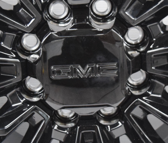 NEW GMC Sierra 2500 3500 Gloss Black OEM Center Cap 84465268 Set of 4