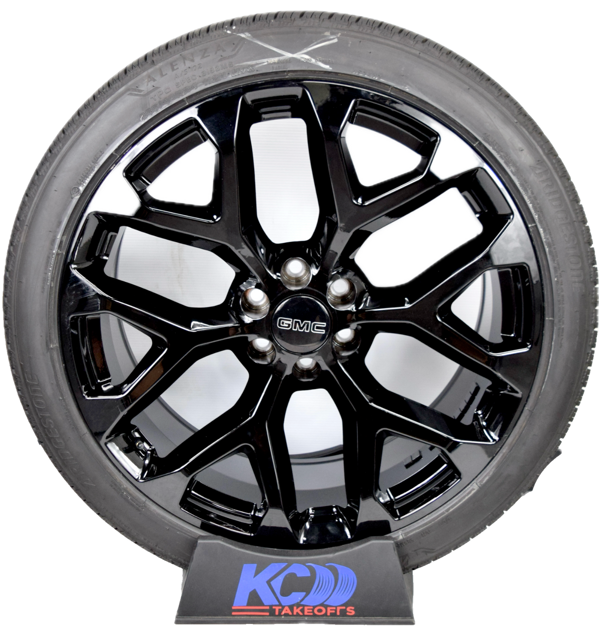 24" GMC Sierra Yukon Replica Gloss Black Snowflake Wheels Rims Tires