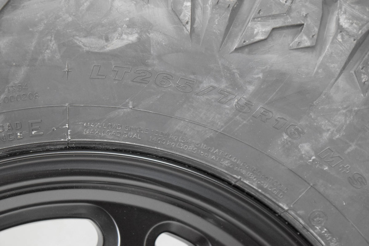 16" Chevy Silverado Suburban GMC Sierra Satin Black 8x165 Wheels Rims Tires