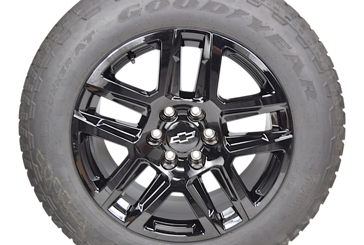 20" NEW CHEVY SILVERADO BLACK OEM TRAILBOSS WHEELS RIMS TIRES 2026