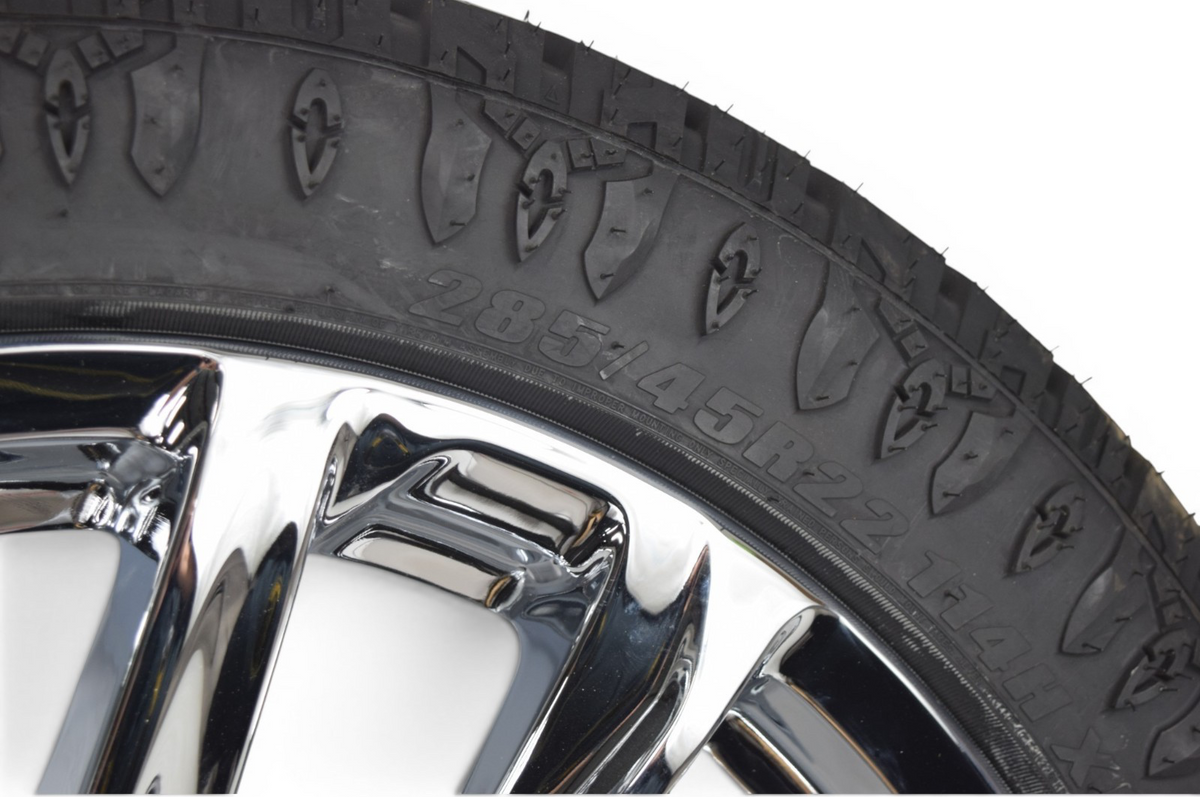 22" GMC Sierra Yukon Chrome Onyx Replica Wheels Rims Tires ATS