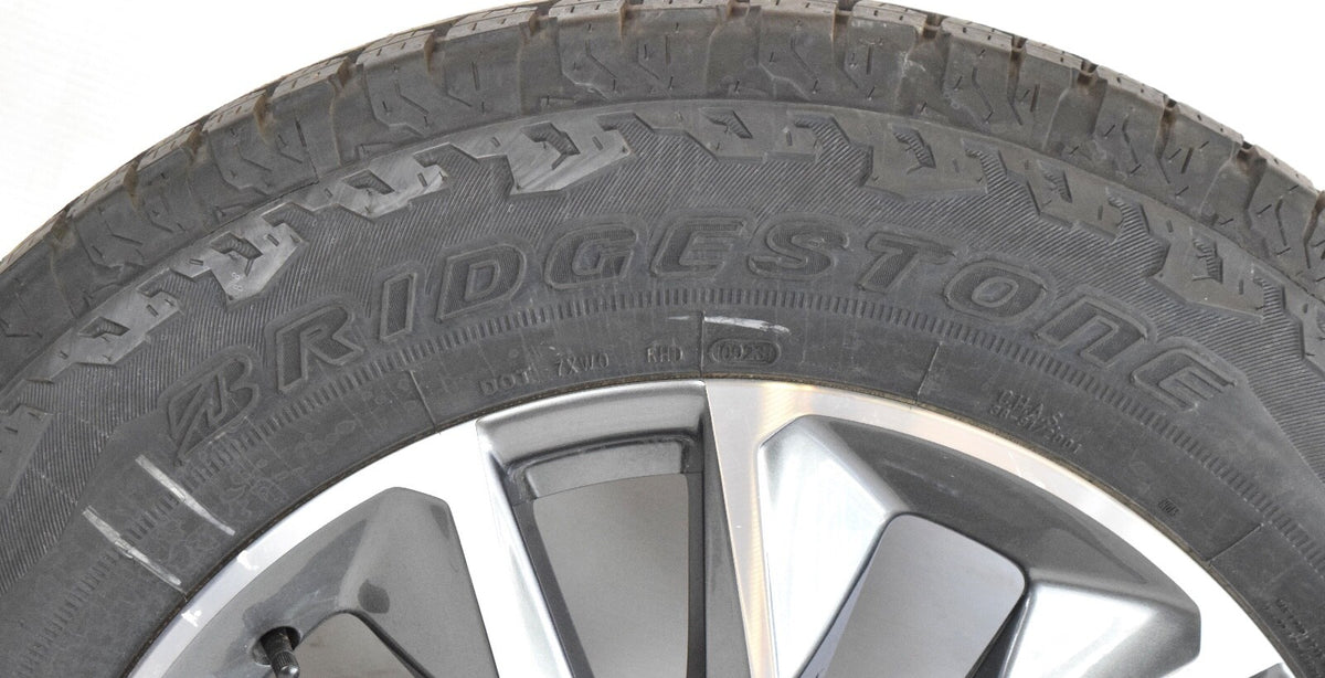 20" Chevy Silverado Tahoe Gunmetal RST  OEM wheels rims tire Bridgestone A/T