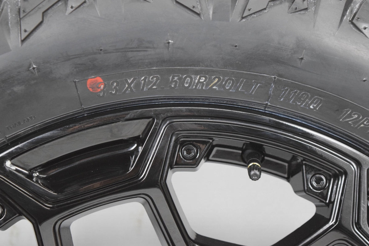 20" Black DEFIANT Chevy Silverado GMC Sierra Ram 1500 Wheels Rims Tires