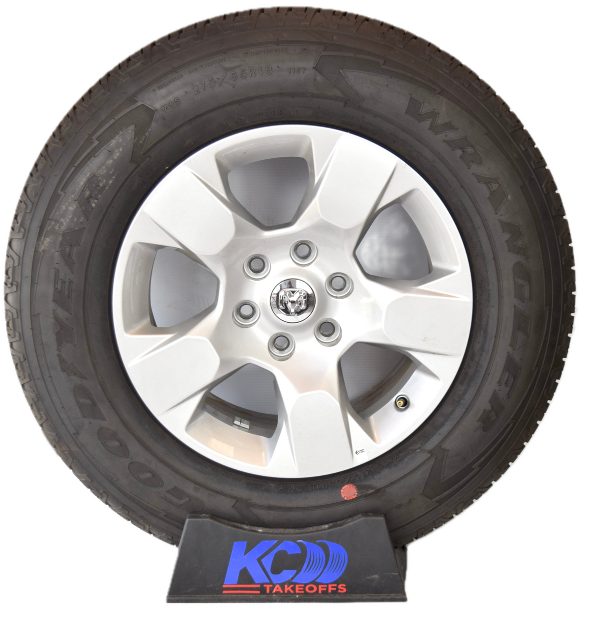 18" RAM OEM 1500 Silver Wheels Rims Tires Goodyear 275/65R18 TPMS