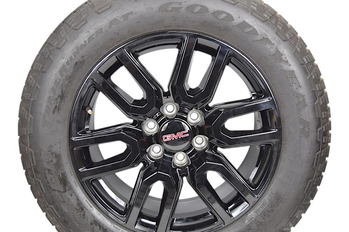 20" GMC Sierra Yukon AT4 Black/Machined Chevy Silverado OEM wheels rims tires