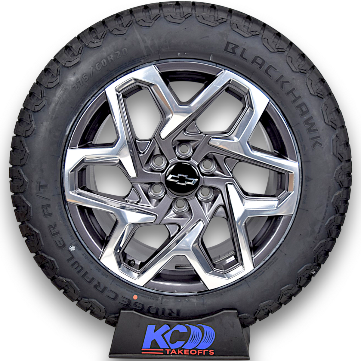 20" Chevy Silverado Tahoe At4 Grey Machined OEM Wheels Rims Tires 275/60R20 A/T