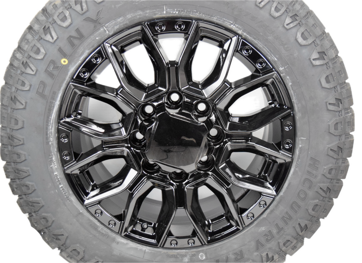 20" Chevy Silverado GMC Sierra Black 2500 3500 OEM wheels rims tires LT275/65R20