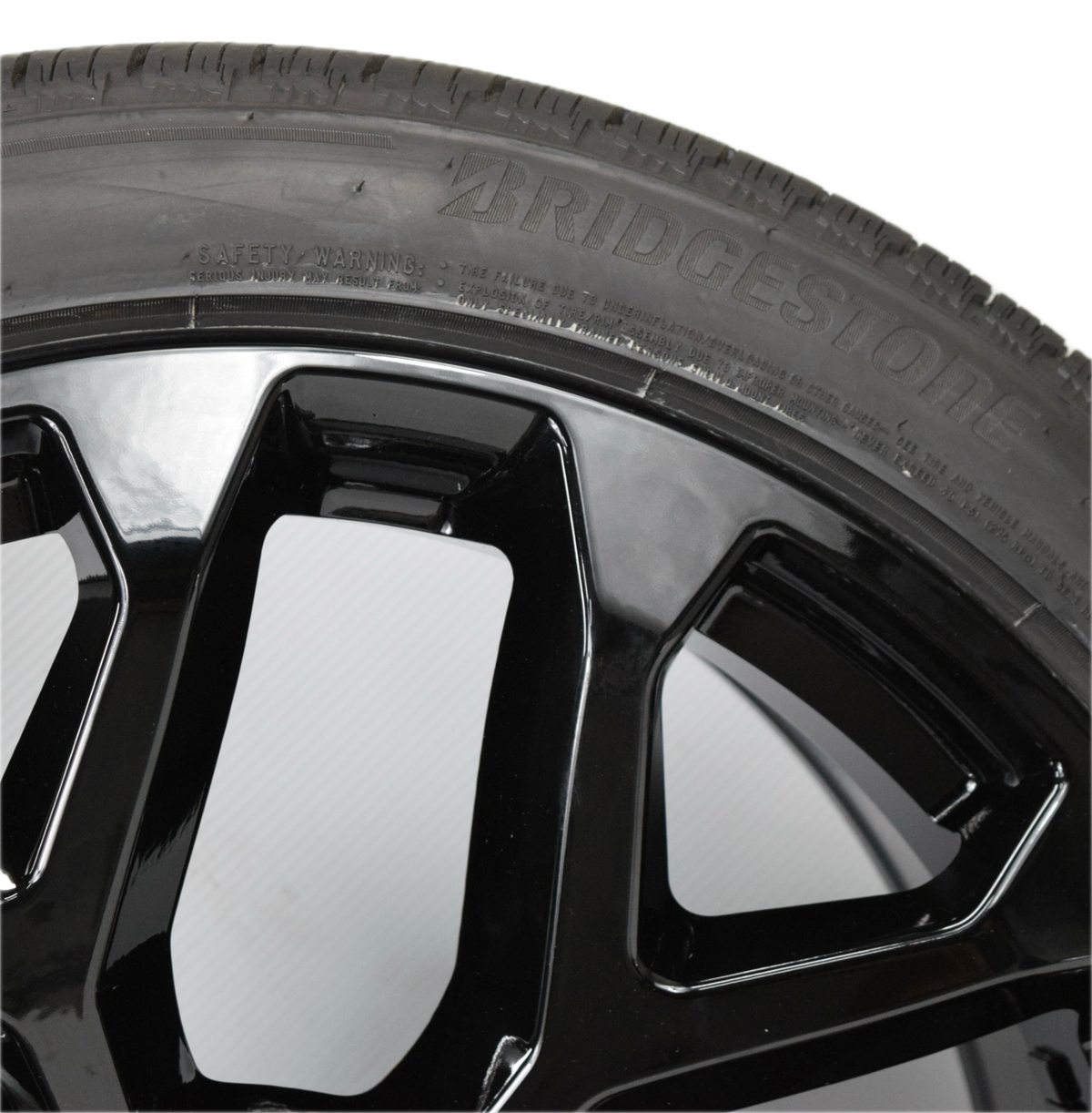 24" GMC Sierra Yukon Replica Gloss Black Snowflake Wheels Rims Tires