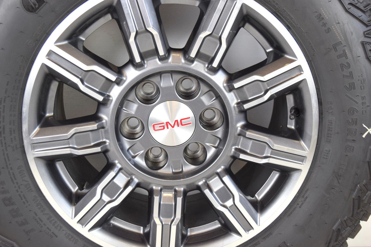 18" GMC Sierra AT4X Chevy Silverado OEM wheels rims tires NEW 2025
