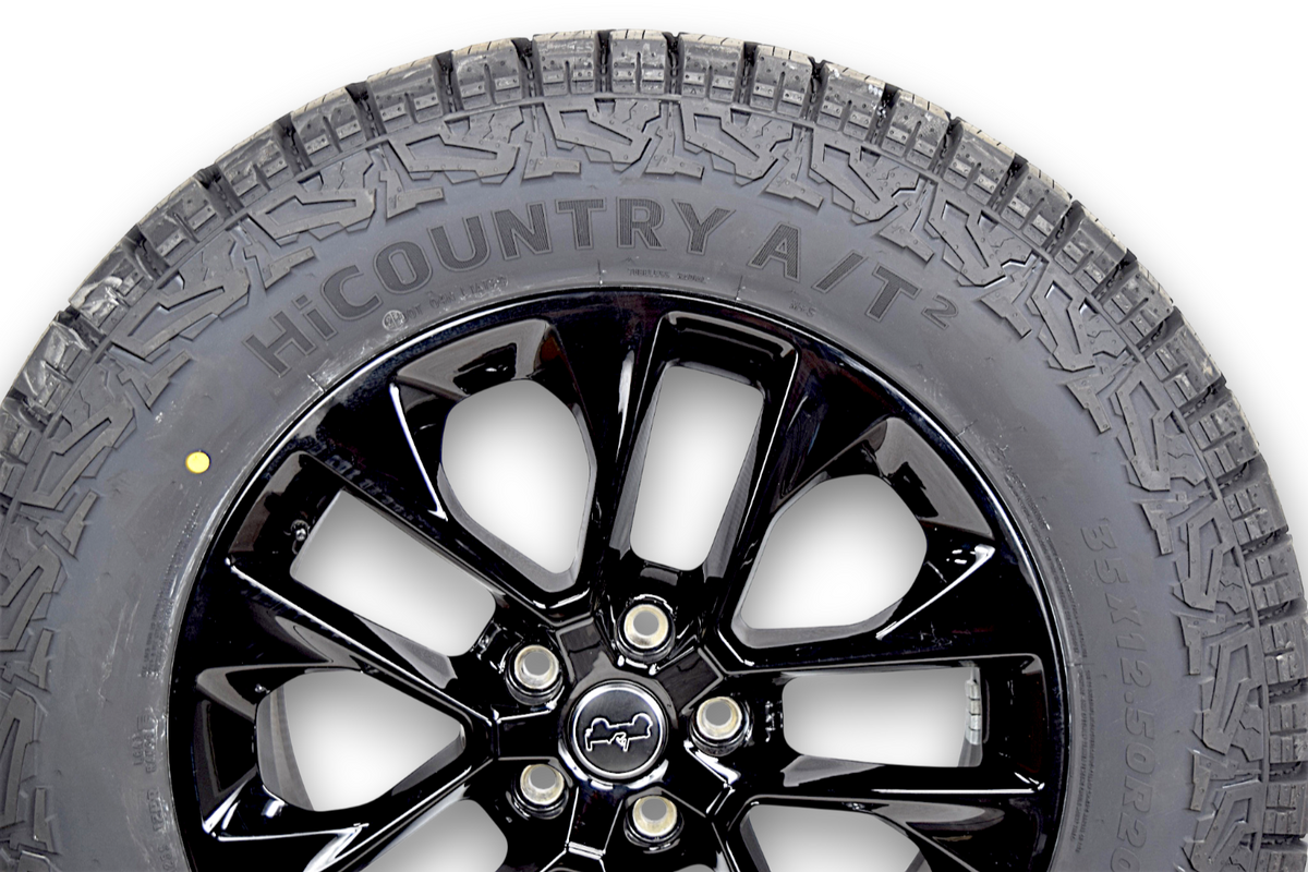 20" Black Jeep Wrangler High Altitude OEM Wheels Rims Tires Set of 5 35"