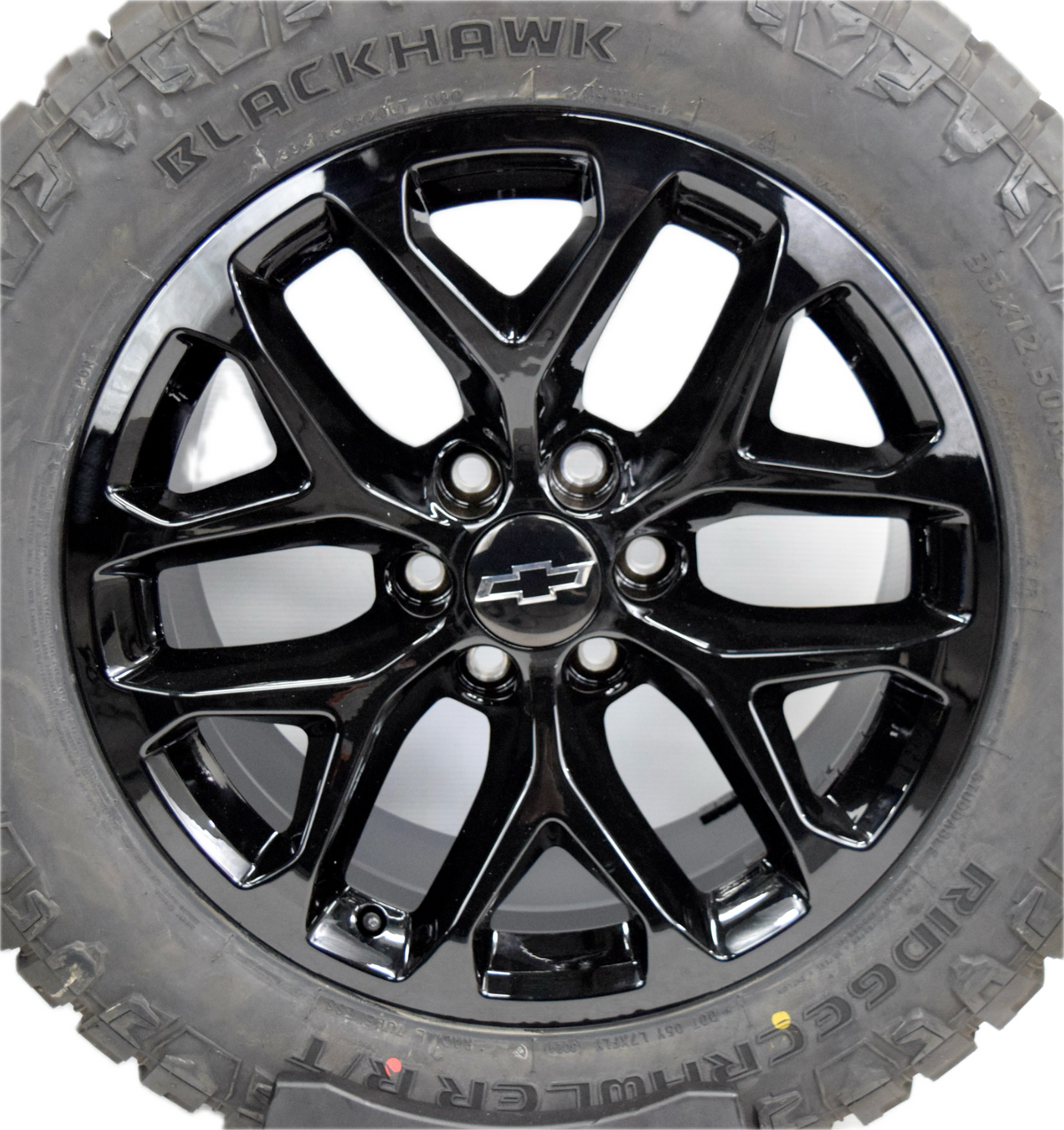 20" Chevy Silverado Tahoe Replica Gloss Black Snowflake Wheels Rims Tires R/T 33