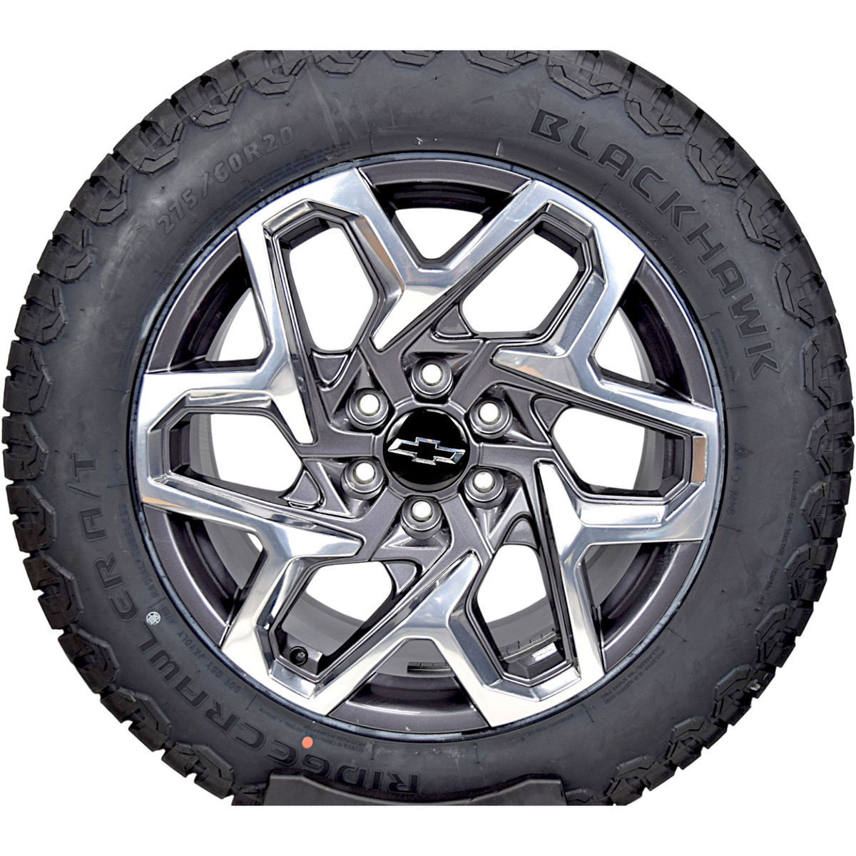 20" Chevy Silverado Tahoe At4 Grey Machined OEM Wheels Rims Tires 275/60R20 A/T
