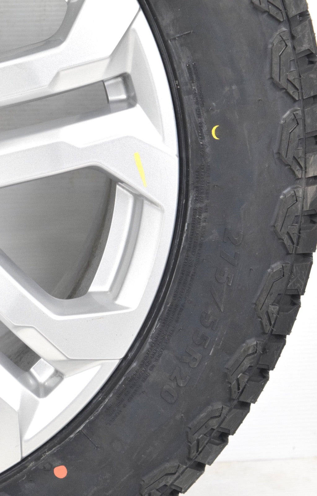 20" NEW GMC Sierra Yukon Silver OEM wheels rims tires 275/55R20 A/T  Tires