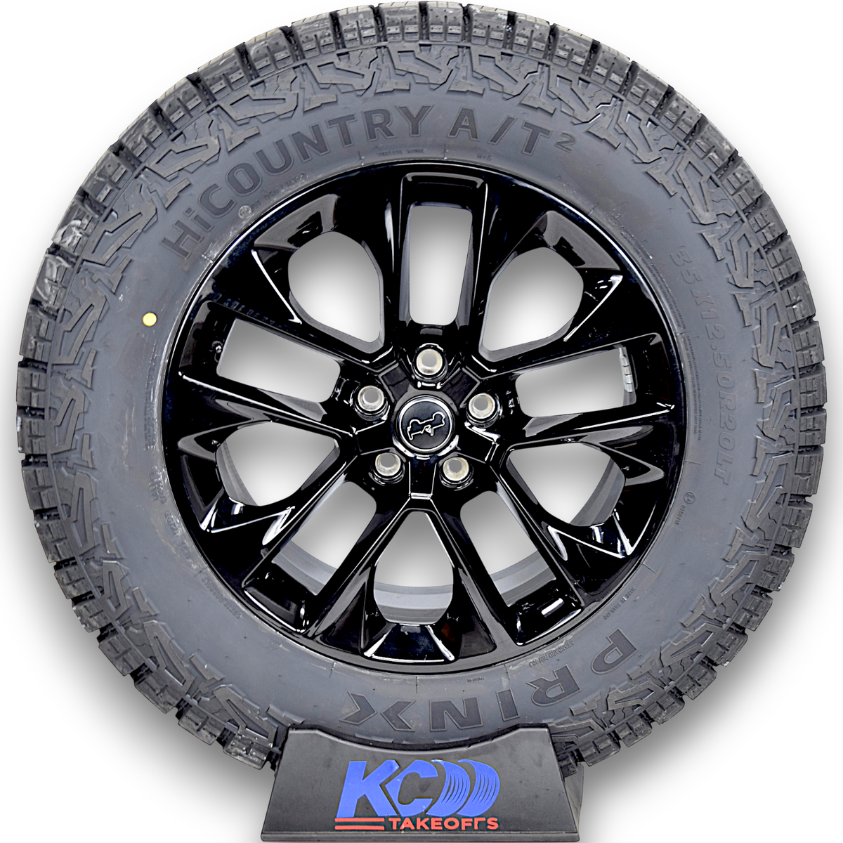 20" Black Jeep Wrangler High Altitude OEM Wheels Rims Tires Set of 5 35"