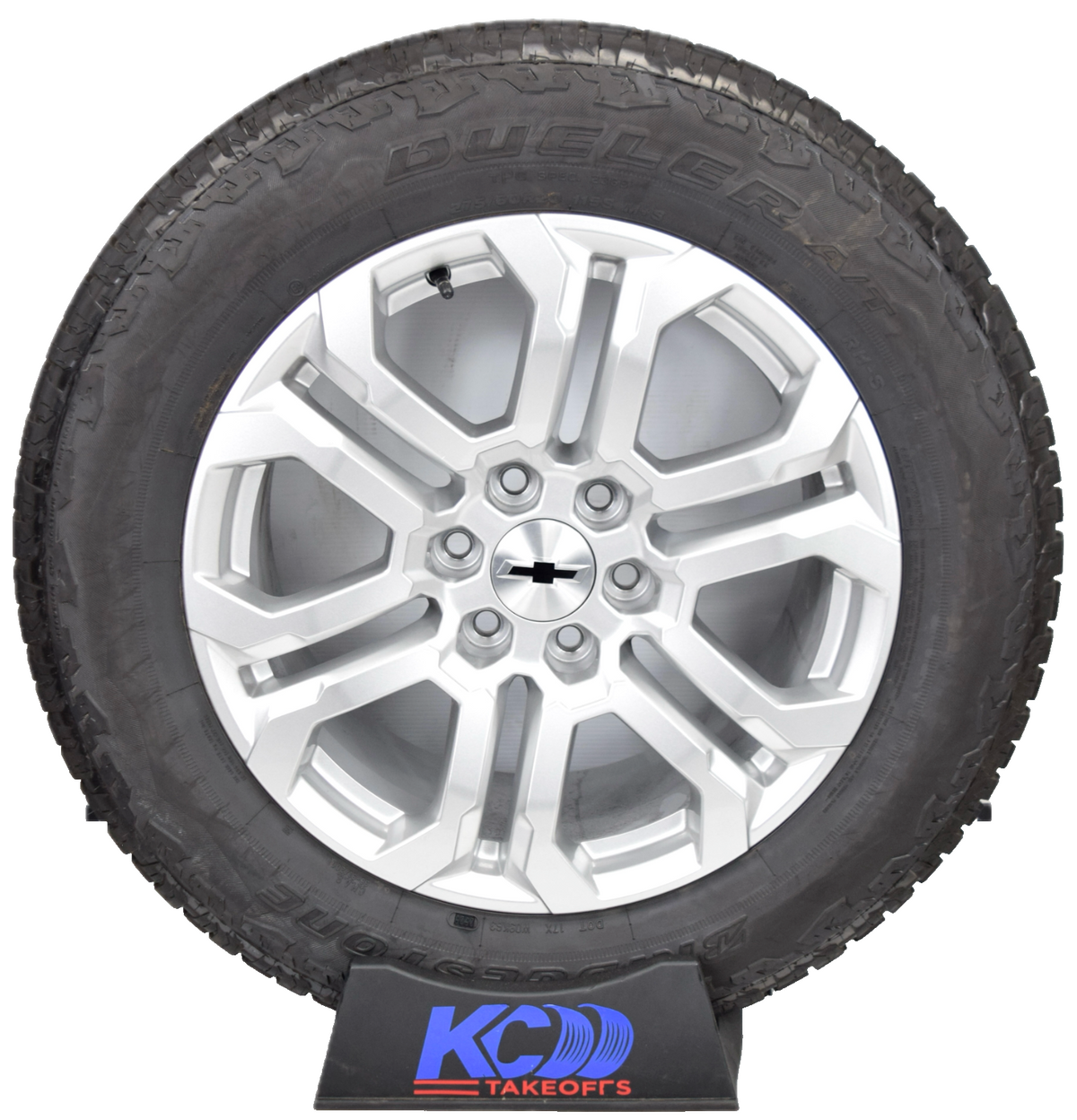 20" NEW Chevy Silverado Tahoe Silver OEM wheels rims tires 275/60R20 BBT