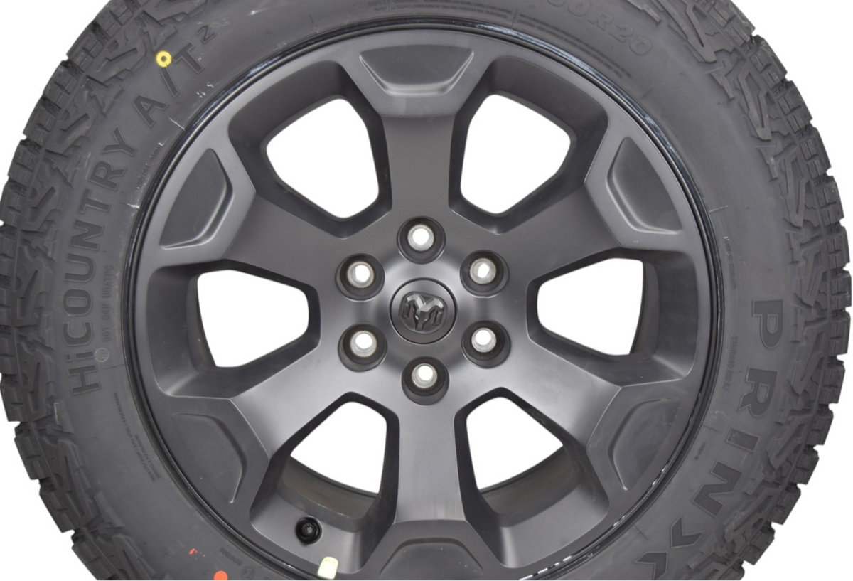 20" OEM Dodge Ram 1500 Laramie Black Clad Wheels Rims Tires 275/60R20 Set of 4 P
