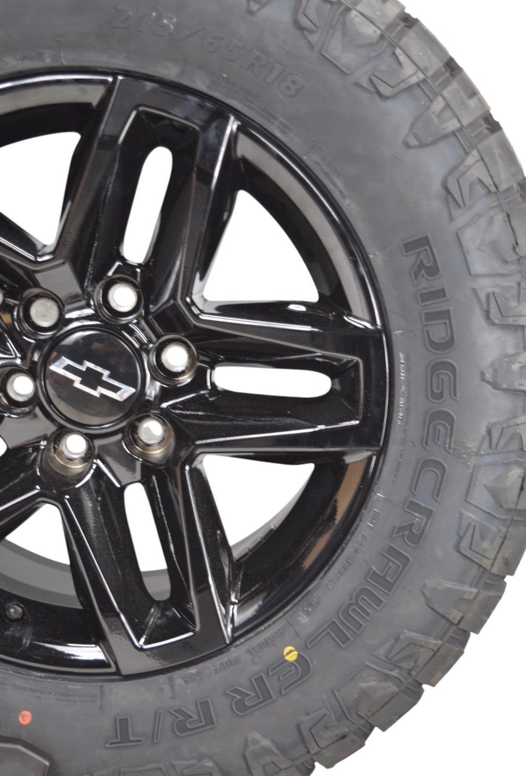 18" REPLICA Gloss Black Chevy Silverado Tahoe Wheels Rims Tires Blackhawk R/T