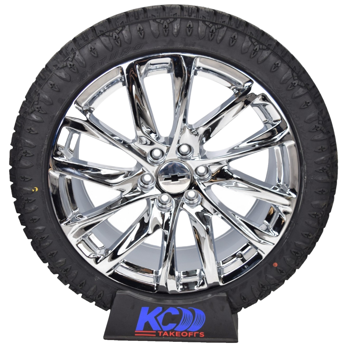 22" Chevy Silverado Tahoe Suburban Chrome Onyx Replica Wheels Rims Tires ATS