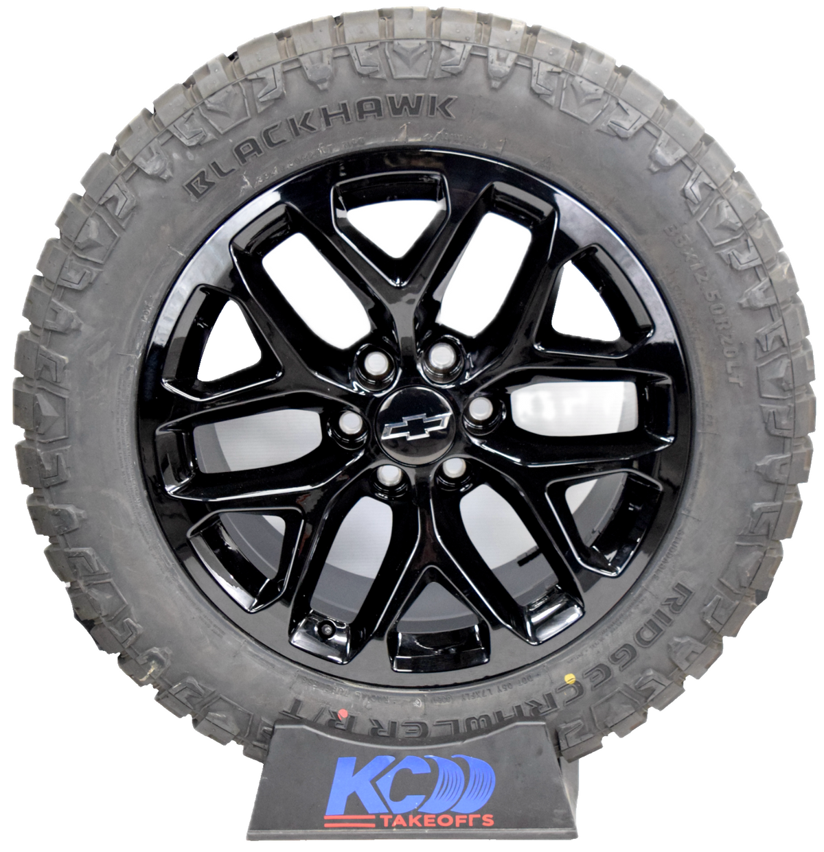 20" Chevy Silverado Tahoe Replica Gloss Black Snowflake Wheels Rims Tires R/T 33