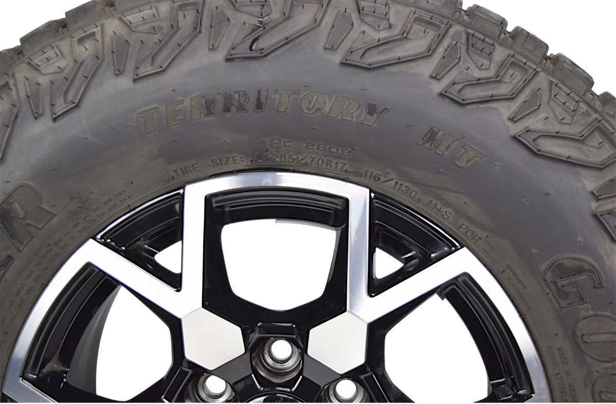 17” GMC Canyon Black Machined Factory OEM Wheels Rims Tires 2023-2027