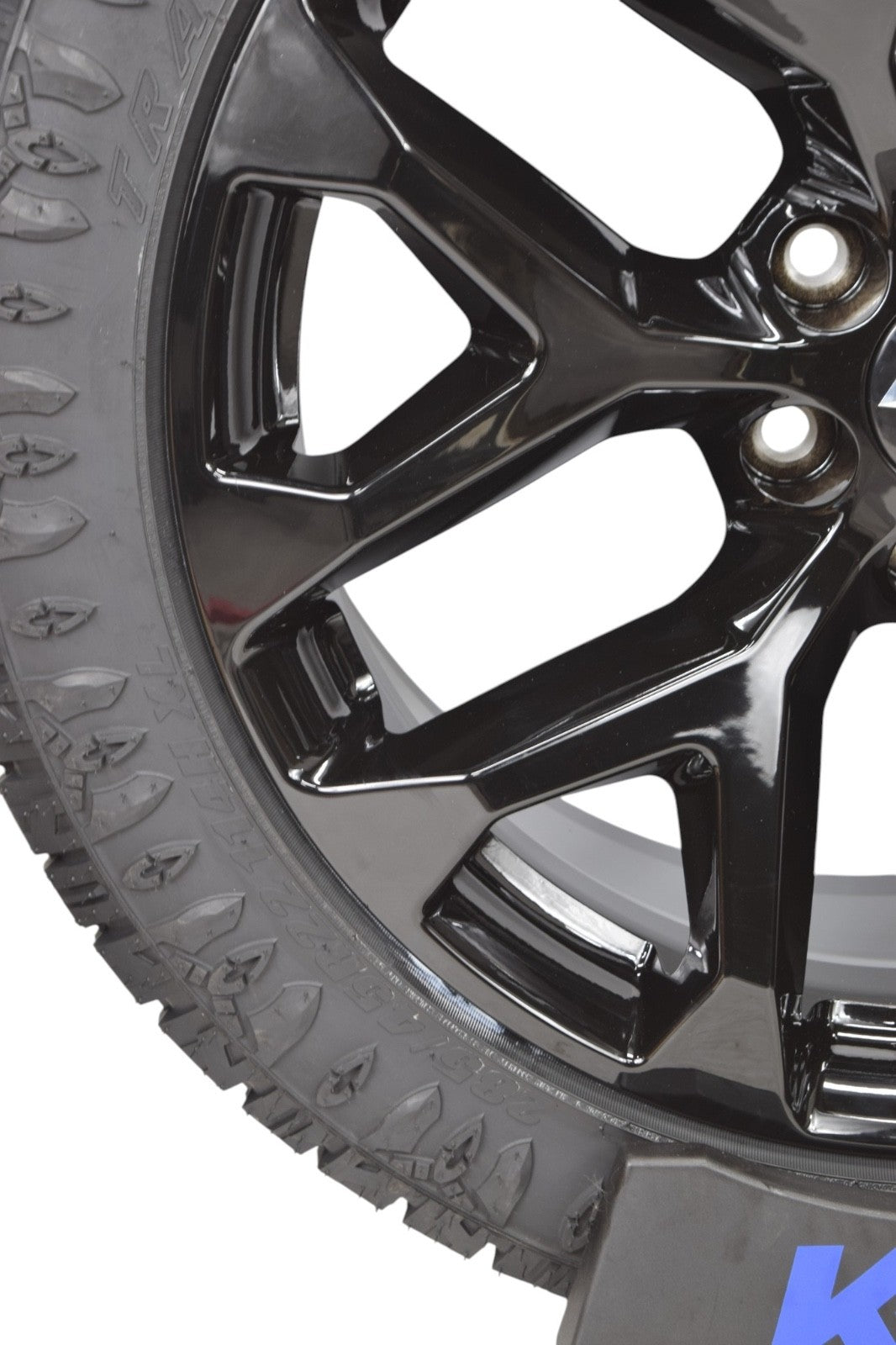 22" Chevy Silverado Tahoe Gloss Black Snowflake Replica Wheels Rims Tires ATS
